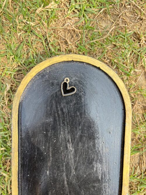 Enamel Heart Charm (black)