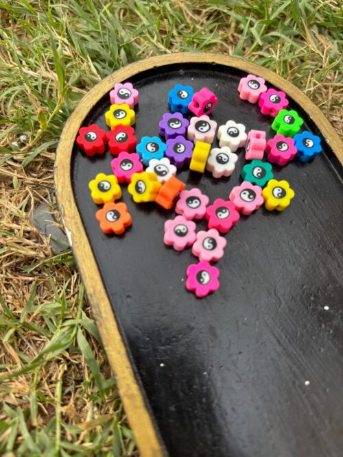Yin Yang Flower Beads