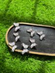 Magnet Butterfly White On Silver