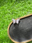 Magnet Butterfly White On Silver