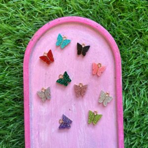 Glitter Butterfly Charm
