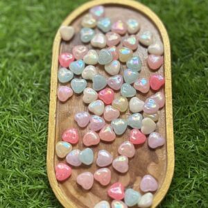 Iridescent Heart Bead Mix (35g)