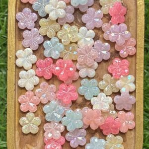 Iridescent Pastel Flower Beads (35g)