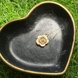 Elegant Gold-Toned Rose Charm (Single)