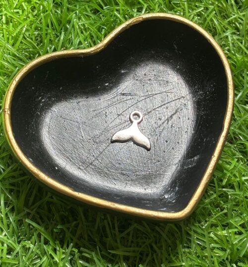 Sweet Silver-Toned Whale Tail Charm (Single)