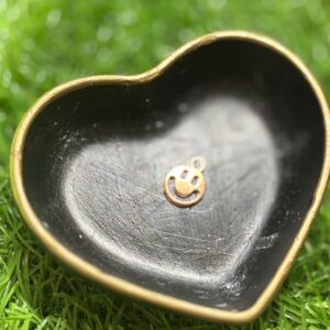 Cheerful Gold-Toned Smiley Face Charm (Single)