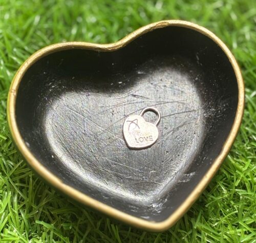 Sweet Silver-Toned Heart Lock Charm with "LOVE" Inscription (Single)