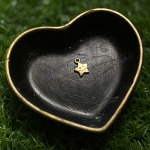 Cheerful Gold-Toned Star with Smiley Face Charm (Single)