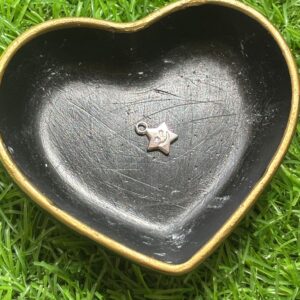 Whimsical Silver-Toned Star with Moon Charm (Single)