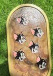 Tom Cat Enamel Charm 1 piece