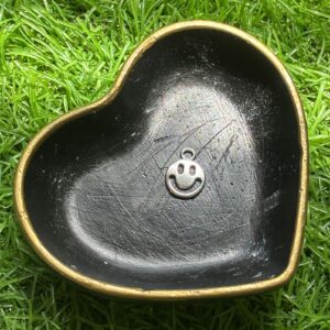 Happy Silver-Toned Smiley Face Charm with Red Cheeks (Single)