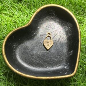 Vintage-Style Gold-Toned Heart Padlock Charm (Single)