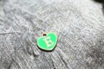 1 Piece Letter "E" Heart Charm