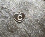 1 Piece Letter "C" Heart Charm