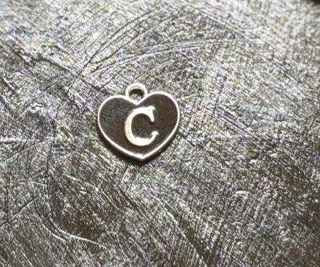 1 Piece Letter "C" Heart Charm