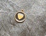 Gold Heart Outline Charm