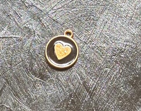 Gold Heart Outline Charm