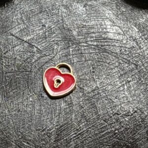 Red Heart Lock Charm