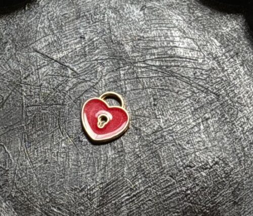 Red Heart Lock Charm
