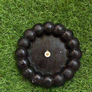 Enamel Heart Sign Circle Charm