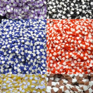 200+ pieces Clay Beads Double Tone
