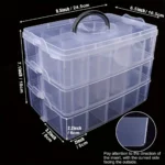 3-Layer Things & Crafts Storage Box with 30 Adjustable Compartments for Organizing