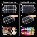 3-Layer Things & Crafts Storage Box with 30 Adjustable Compartments for Organizing