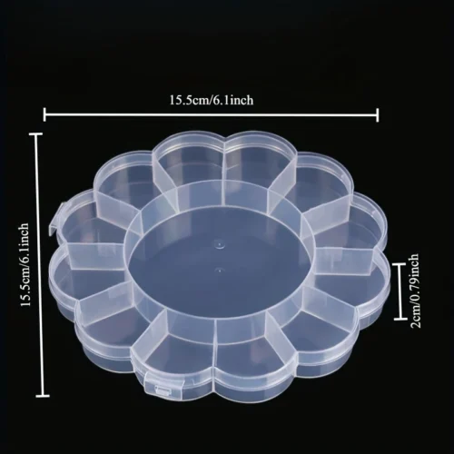 Flower-Shaped Transparent Plastic Storage Boxes| Organizer