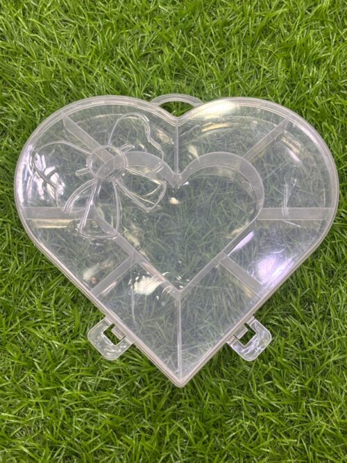 Heart-Shaped Transparent Plastic Storage Boxes| Organizer