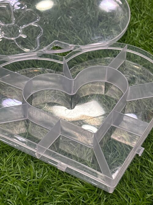Heart-Shaped Transparent Plastic Storage Boxes| Organizer
