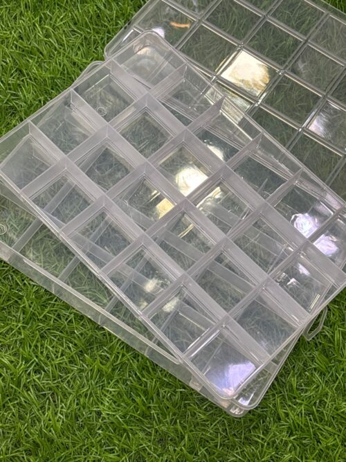 24x2 grid box for storage of beads , charms organizer