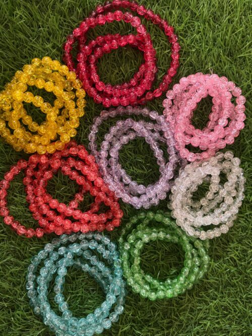 Bundle of crack beads 8 random color strand