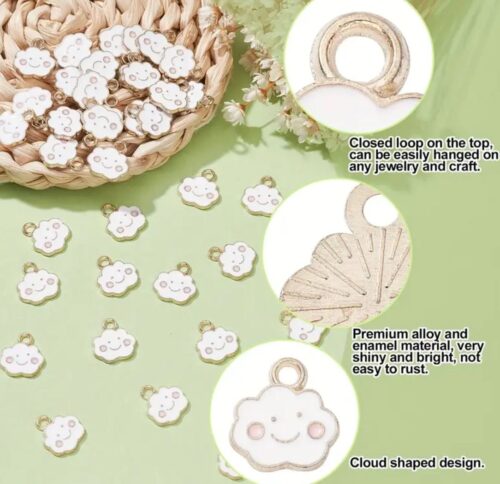 Enamel Chubby Cloud Charm