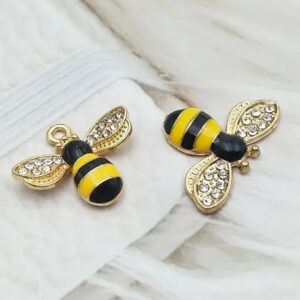 Beaded Big Queen Bee Charm