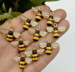 Beaded Big Queen Bee Charm