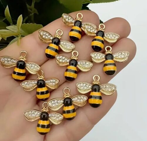 Beaded Big Queen Bee Charm