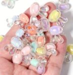 30pcs bunny face shaped acrylic beads