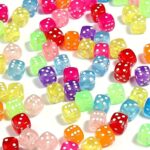 30 pcs acrylic dice beads for jewellery making