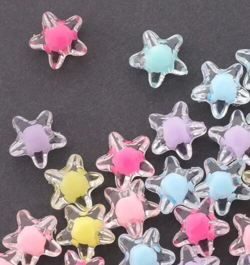 30 pcs acrylic star beads for crafting | beads