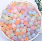 Acrylic Circle Ball Beads For Bracelet,Keychain And Bags Crafting