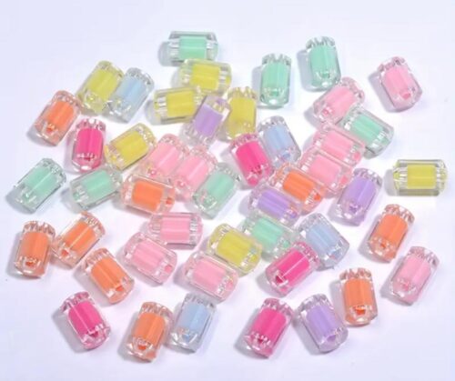 Acrylic Cylander Beads For Bracelet, Keychain ,Bag Crafting