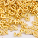 Golden Alloy Alphabet Letters Pack For Crafting  | Necklace , Locket , Keychain And Other Accessories