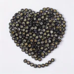 Golden On Black Alphabet pack | Bracelet Making | Crafting