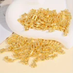 Golden Alloy Alphabet Letters Pack For Crafting  | Necklace , Locket , Keychain And Other Accessories