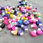 20pcs of mixed polymer clay spacer beads, suitable for Women's bracelets, necklaces, hair clip accessories DIY (mushroom shaped)