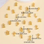 Golden Alloy Alphabet Letters Pack For Crafting  | Necklace , Locket , Keychain And Other Accessories