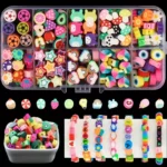 10Gird   Large Particle Clay Bead Kit for DIY Jewelry Making, Including Beads for Bracelets, Necklaces, Earrings - Craft Supplies for Creative Design, Jewelry Making Supplies