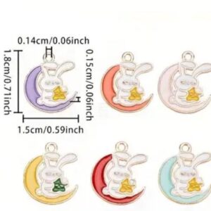 RABBIT ON MOON CHARM FOR DIY | CHARMS