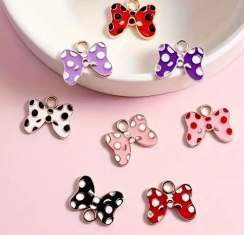 DOT PATTERN BOW CHARM FOR CRAFTING | CHARMS