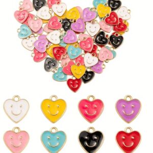 SMILE ON HEART ALLOY CHARM FOR DIY | CHARMS